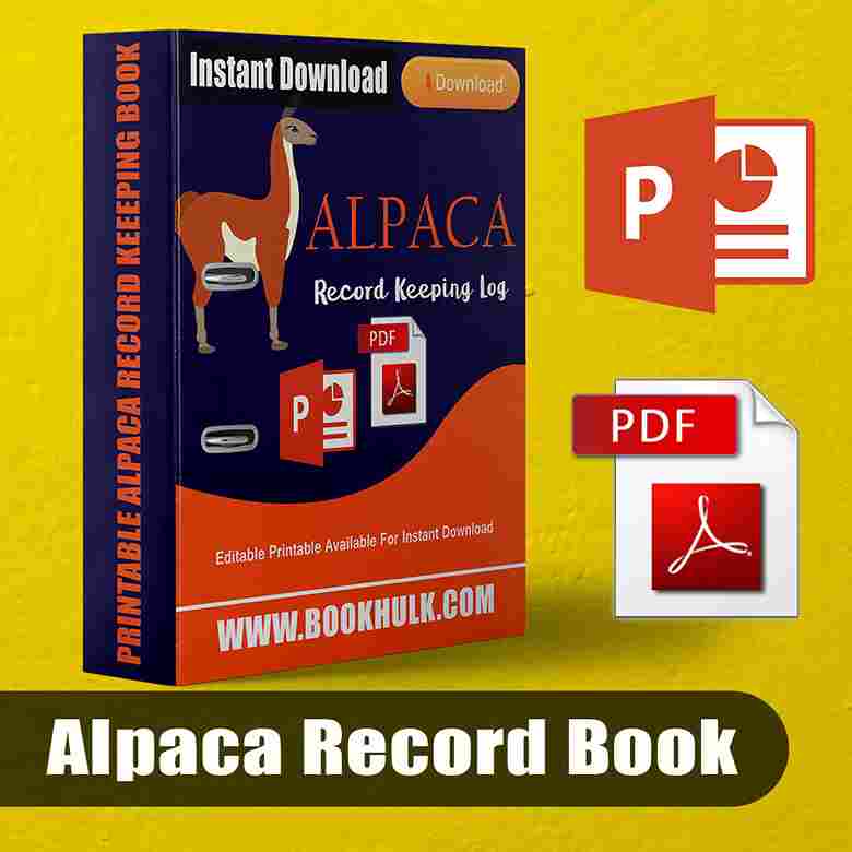 Alpaca Record Keeping Book